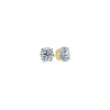 1.50 Ctw Round CZ Gold Stud Earrings