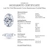 Alternating Round and Marquise Moissanite Curved Ring