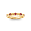 Alternating Five Birthstone Ring