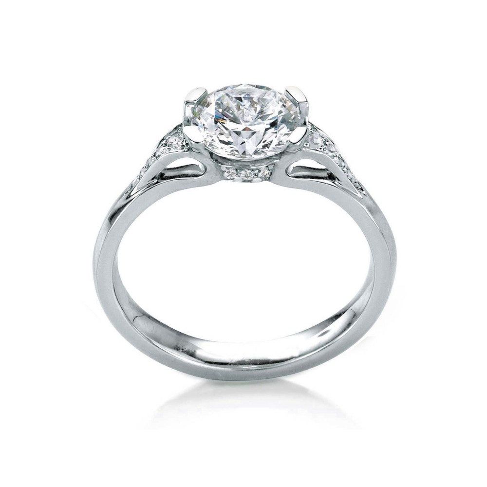 2 Ct Round Moissanite Eorsa Pav?Engagement Ring