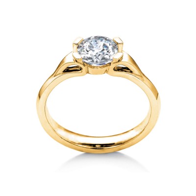 1.5 Ct Round Colorless Lab Diamond Eorsa Solitaire Engagement Ring