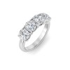 Four Stone CZ Luxe Half Eternity Wedding Band