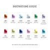 CZ & Birthstone Initial Open Ring O