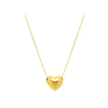 14K Gold Small Puffy Heart Necklace