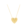 14K Gold Medium Puffy Heart Necklace