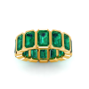 Emerald Birthstone Bezel Eternity Band