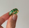 Emerald Birthstone Bezel Eternity Band