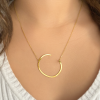 Large Gold Initial Necklace Y