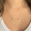 Large Gold Initial Necklace V