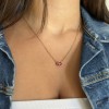 1 Ct Oval Birthstone Bezel Pendant Necklace