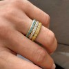 1.50 Ctw Channel Set Birthstone Eternity Ring Stack