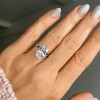 5 Ct Oval Moissanite Split Shank Solitaire Ring