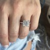1.16 Ctw Princess Diamond Whisper Pavé Engagement Ring