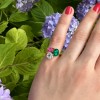 6 Ctw Birthstone Round, Oval & Pear Toi et Moi Three Stone Ring