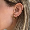 Small Gold Tube Hoop Earrings