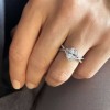 2.5 Ct Oval CZ & .26 Ctw Halo Twist Vine Engagement Ring