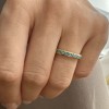 1 Ctw Emerald Channel Set Birthstone Eternity Ring