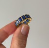 Sapphire Birthstone Bezel Eternity Band