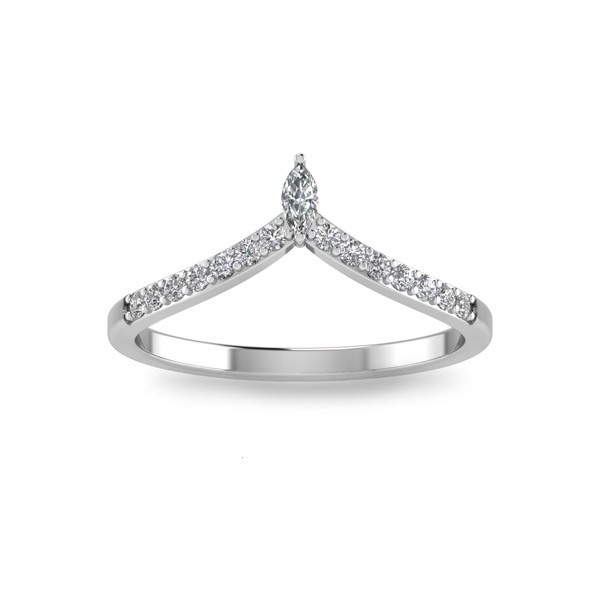 Marquise Diamond Nesting Chevron Ring