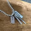 Small Personalized Vertical Bar Charm