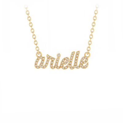 Pavé Personalized Script Name Necklace