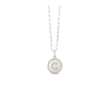 Silver, Gold & Diamond Initial Letter Necklace C