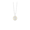 Silver, Gold & Diamond Initial Letter Necklace S