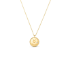 Gold & Diamond Zodiac Charm Necklace - Taurus