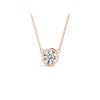 2 Ct Round Moissanite Bezel Pendant Necklace