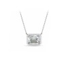 2 Ct Emerald Lab Diamond Bezel Pendant Necklace