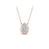 1 Ct Pear Moissanite Bezel Pendant Necklace