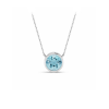 2 Ct Round Birthstone Bezel Pendant Necklace