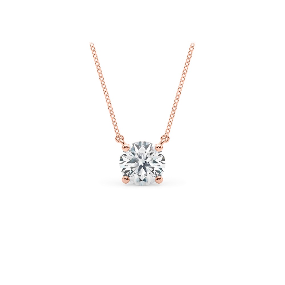 0.5 Ct Round Moissanite Solitaire Pendant Necklace