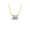 1 Ct Emerald Lab Diamond Solitaire Pendant Necklace