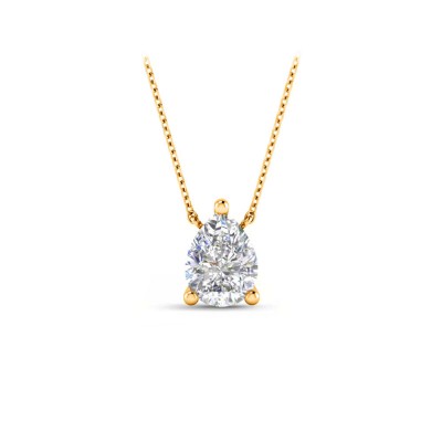 1 Ct Pear Moissanite Solitaire Pendant Necklace