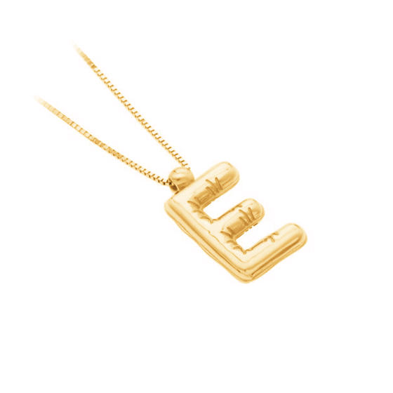 Helium Balloon Initial Pendant Necklace E