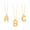 Helium Balloon Initial Pendant Necklace E