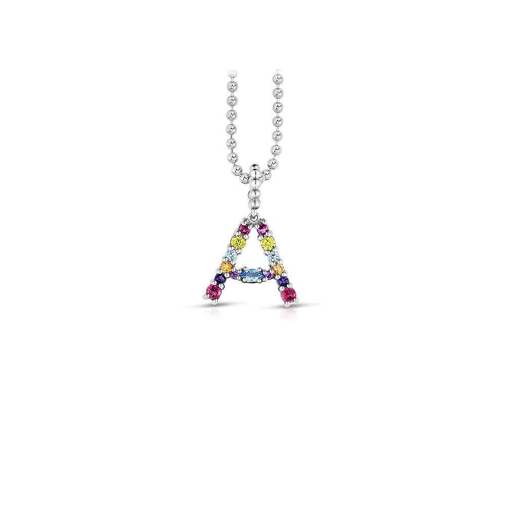 Multicolor initial deals necklace