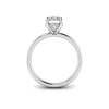 4 Ct Pear CZ Hidden Halo Personalized Engagement Ring Stack