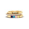 Four Birthstone Mothers Ring Stack