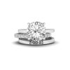 4 Ct Round CZ Hidden Halo Personalized Engagement Ring Stack