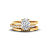 2.5 Ct Oval Lab Diamond Secret Halo Personalized Engagement Ring Stack