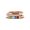 Five Birthstone Mothers Ring Stack