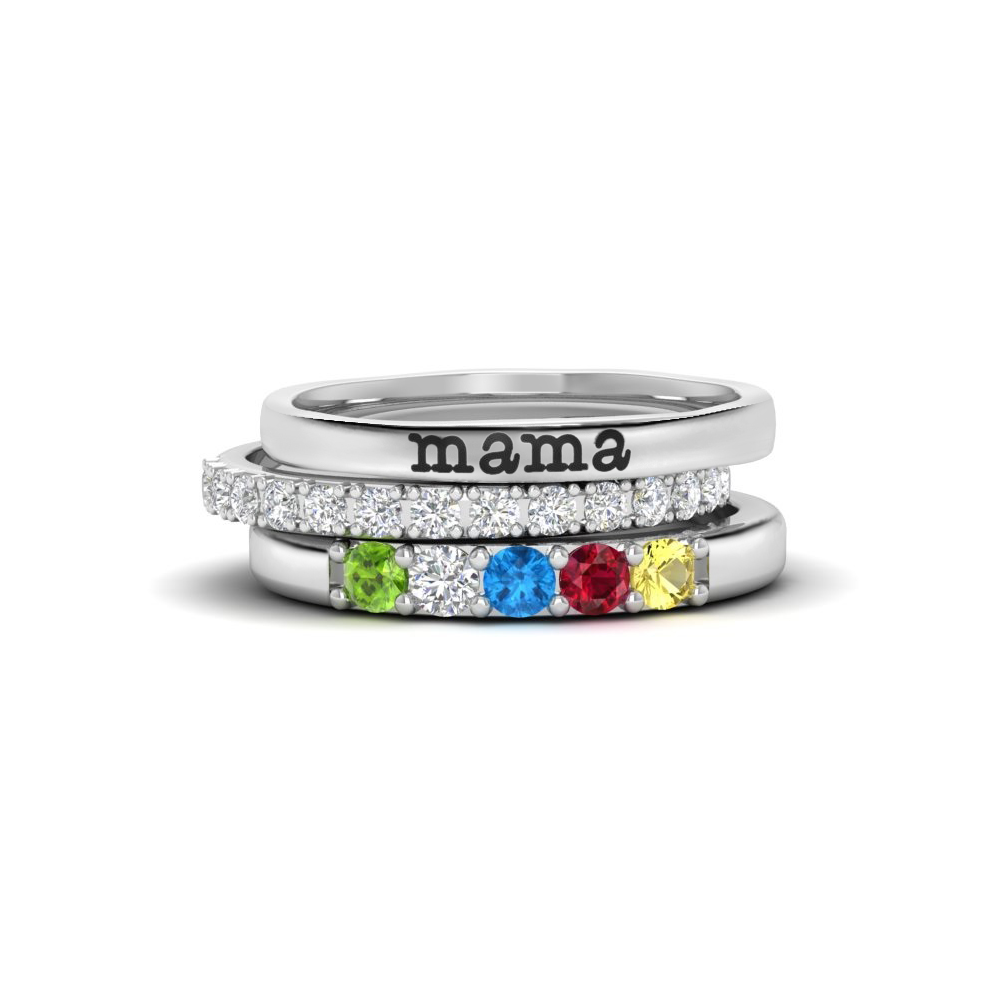 Birthstone rings 5 deals stones