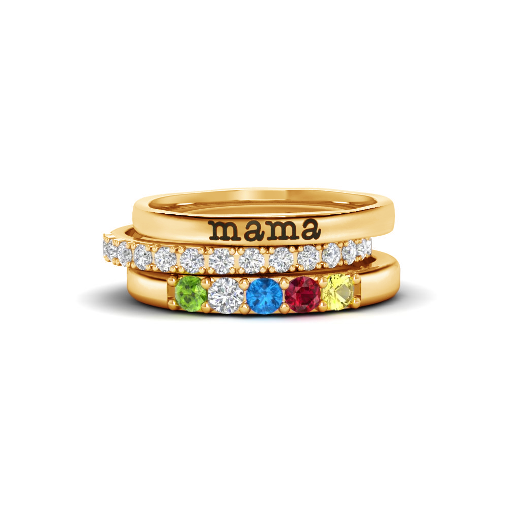 Gold plated hot sale mothers rings