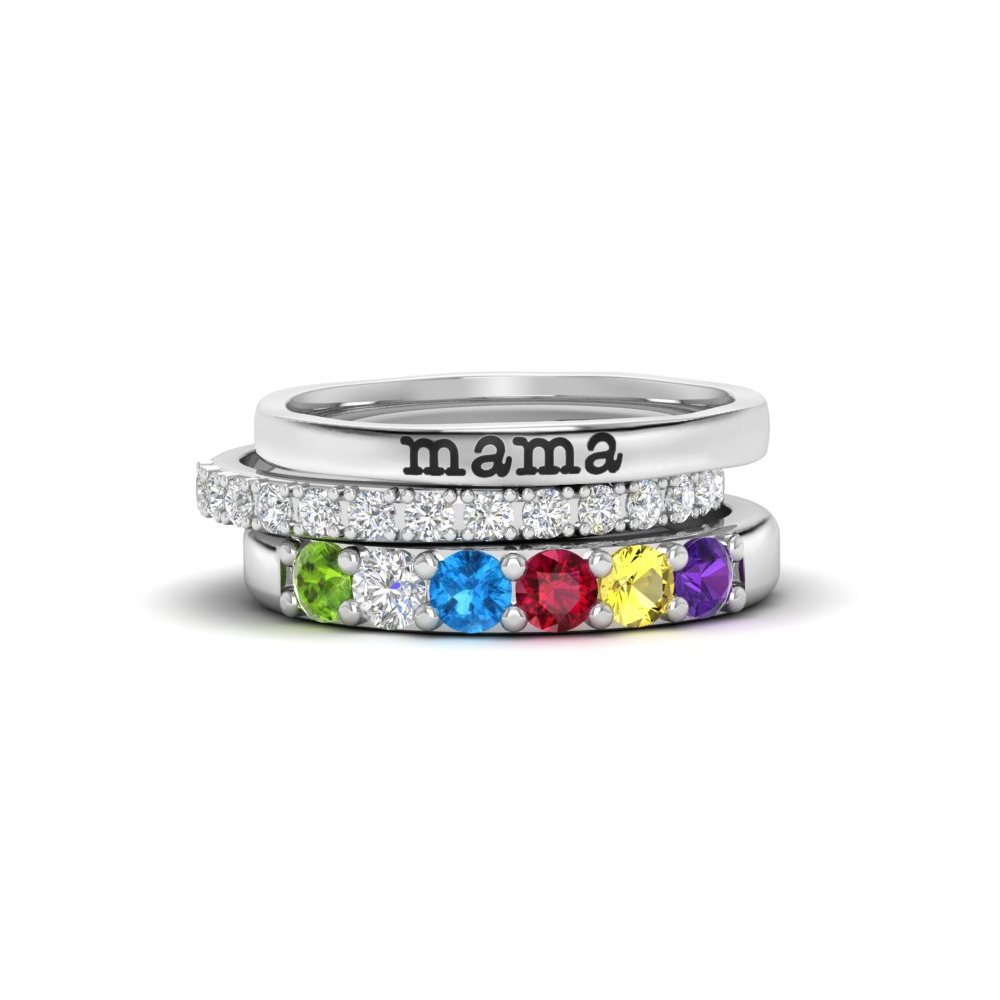 Stacking hot sale mothers ring