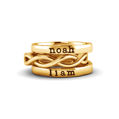 Together Name Ring Stack