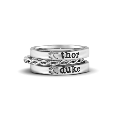 Name on sale printed rings