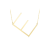 Large Gold Initial Necklace E