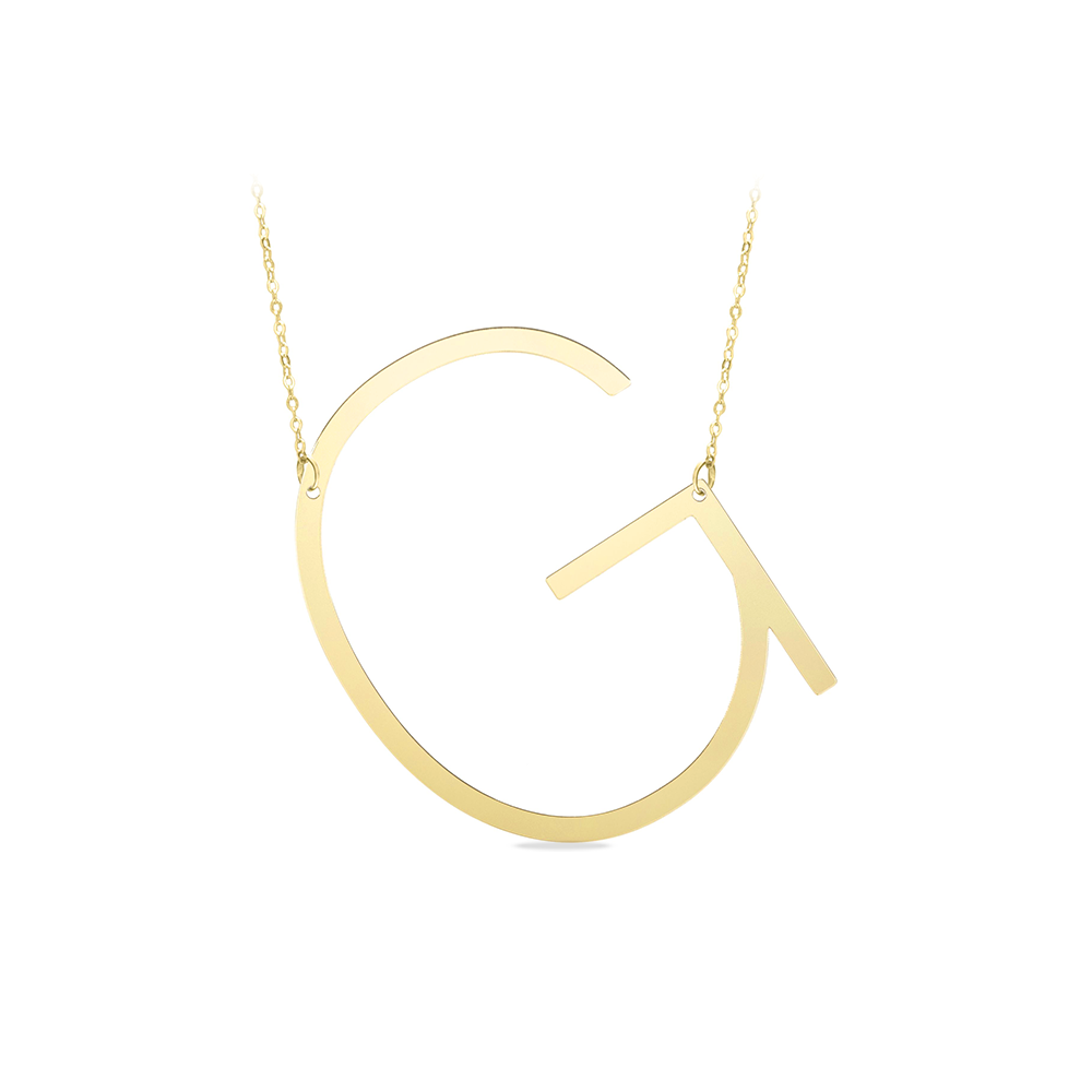 The Side Initial Necklace G